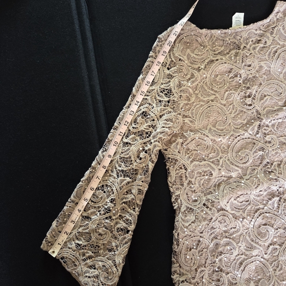 Brittany Black Neutral Sequin Top Size Large - Picture 8 of 9